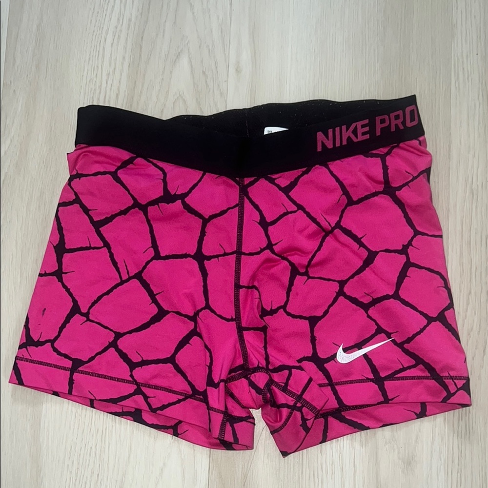 Nike Pro Pink and Black Shorts